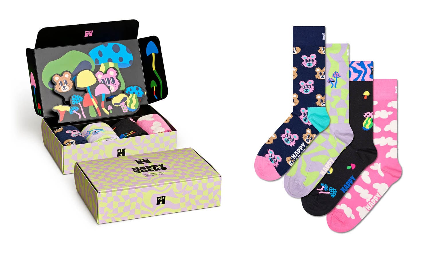 happy socks calze 4 PACK HAPPY IN WONDERLAND SOCKS GIFT SET