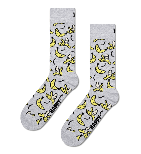 calze happy socks BANANA SOCK LIGHT GREY