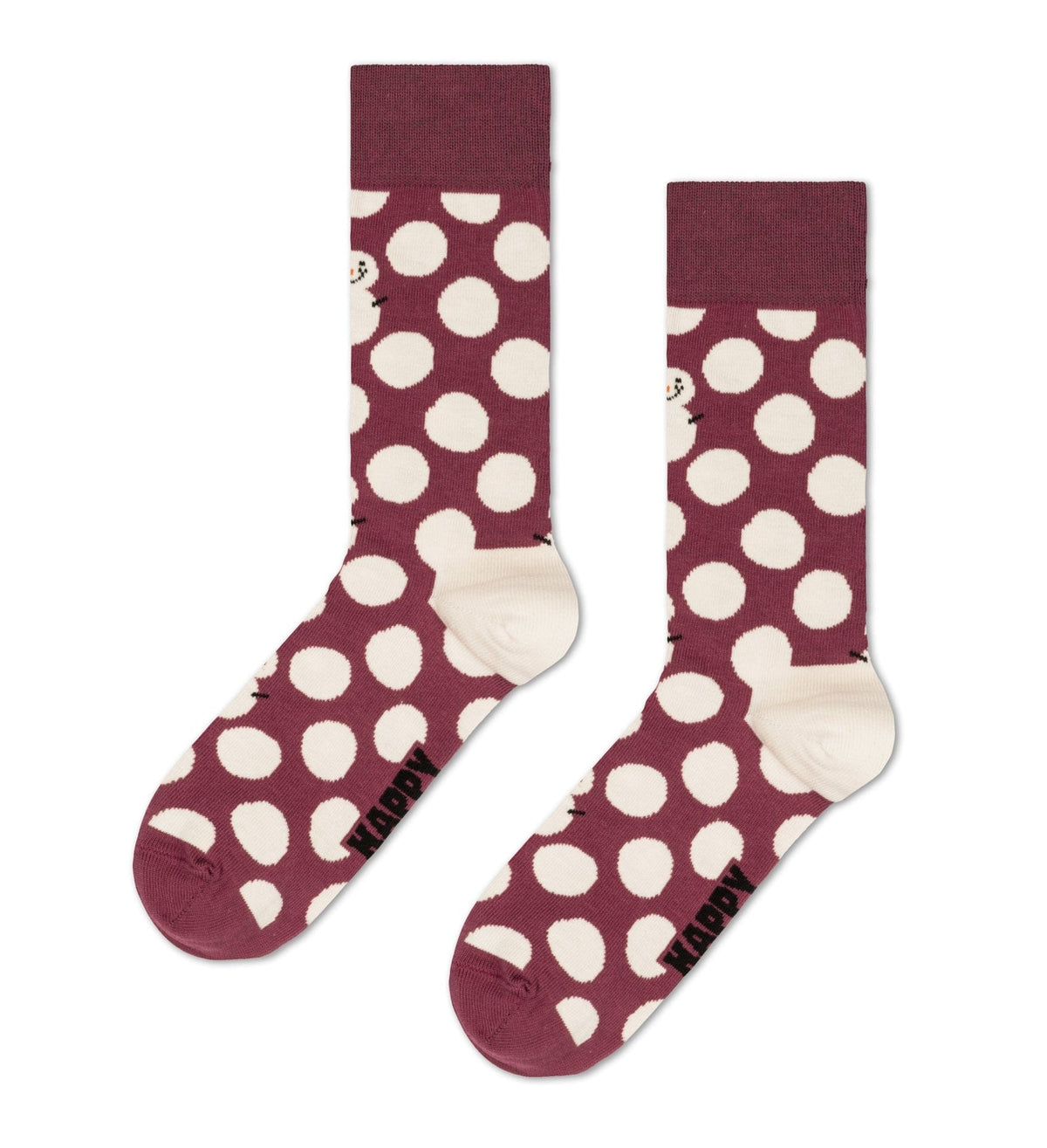 happy socks calze Big Dot Snowman Sock