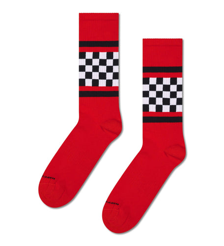 calze happy socks CHECKED STRIPE SNEAKER SOCK
