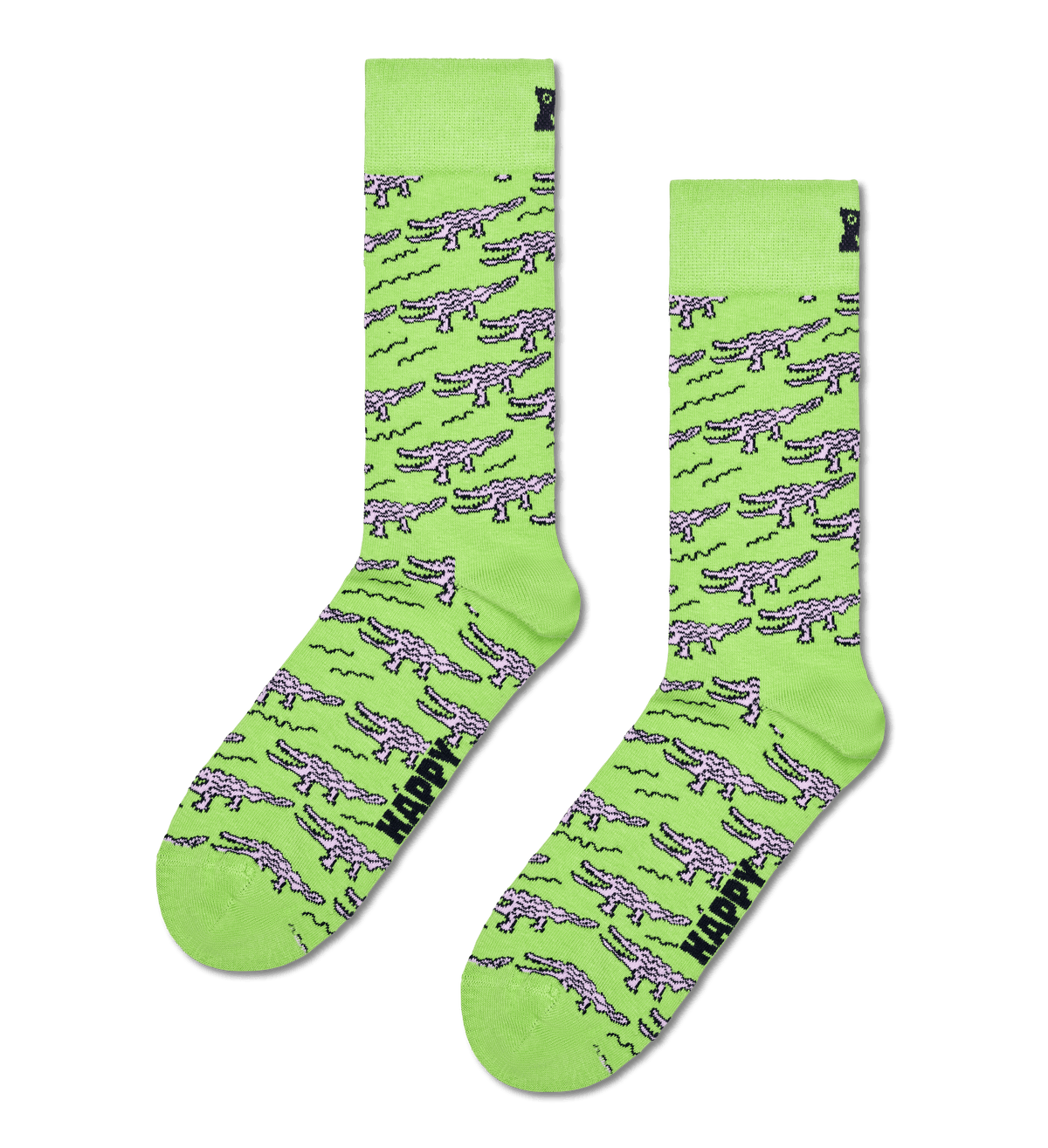 happy socks calze CROCODILE SOCK GREEN
