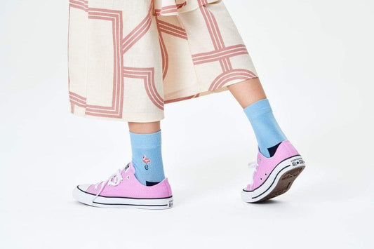 happy socks Embroidery Flamingo Half Crew Sock foto 3