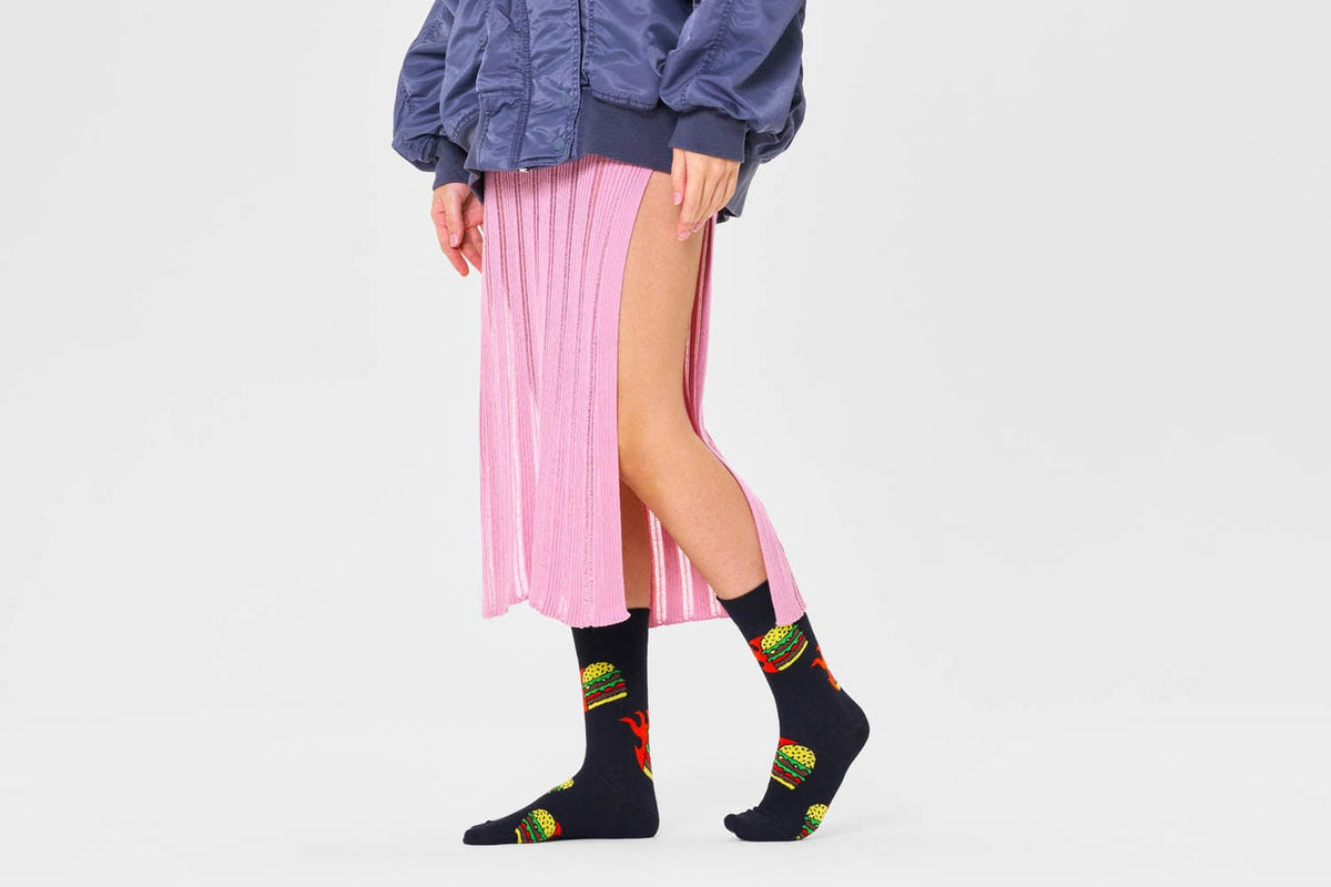 happy socks calze FLAMING BURGER SOCK