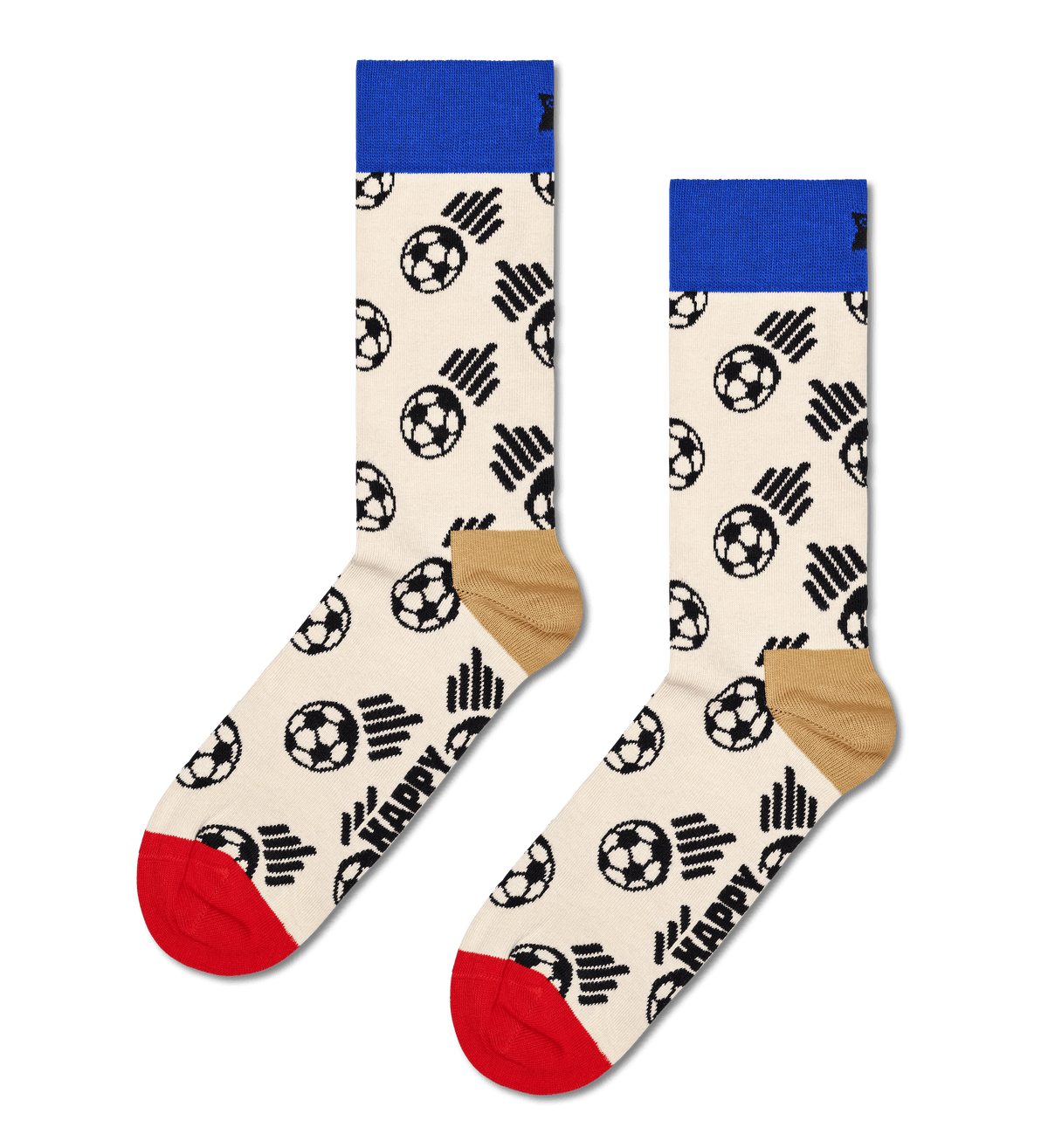 happy socks calze FOOTBALL SOCK BEIGE