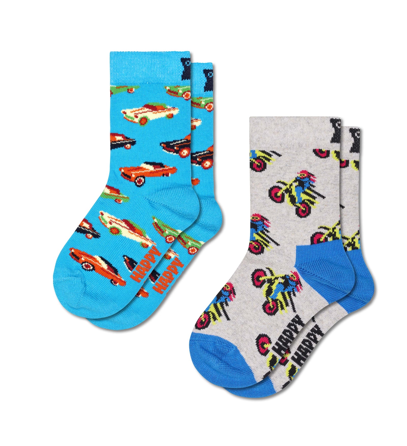 happy socks calze Kids 2 Pack Car Socks