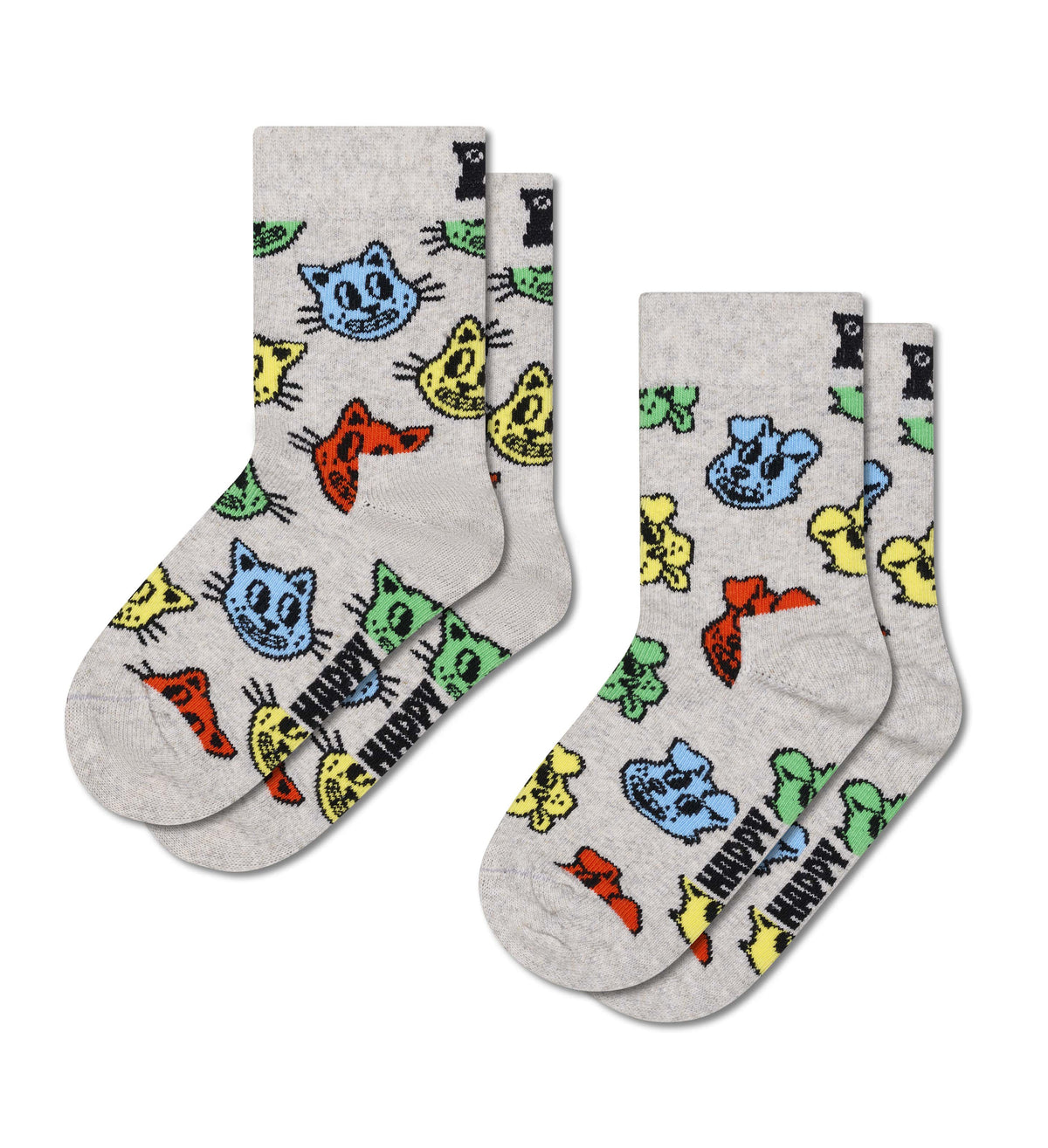happy socks calze Kids 2 Pack Doggo Cat Socks