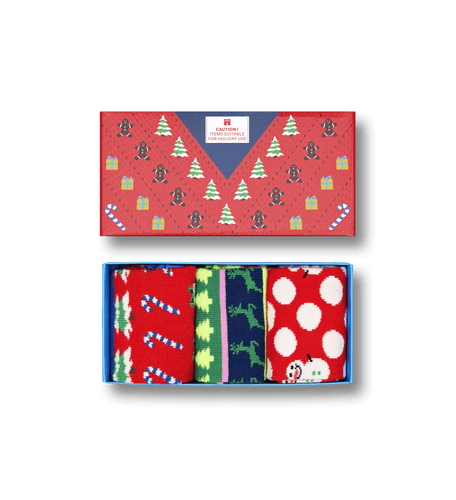 calze happy socks KIDS 3 PACK X MAS SWEATER GIFT SET