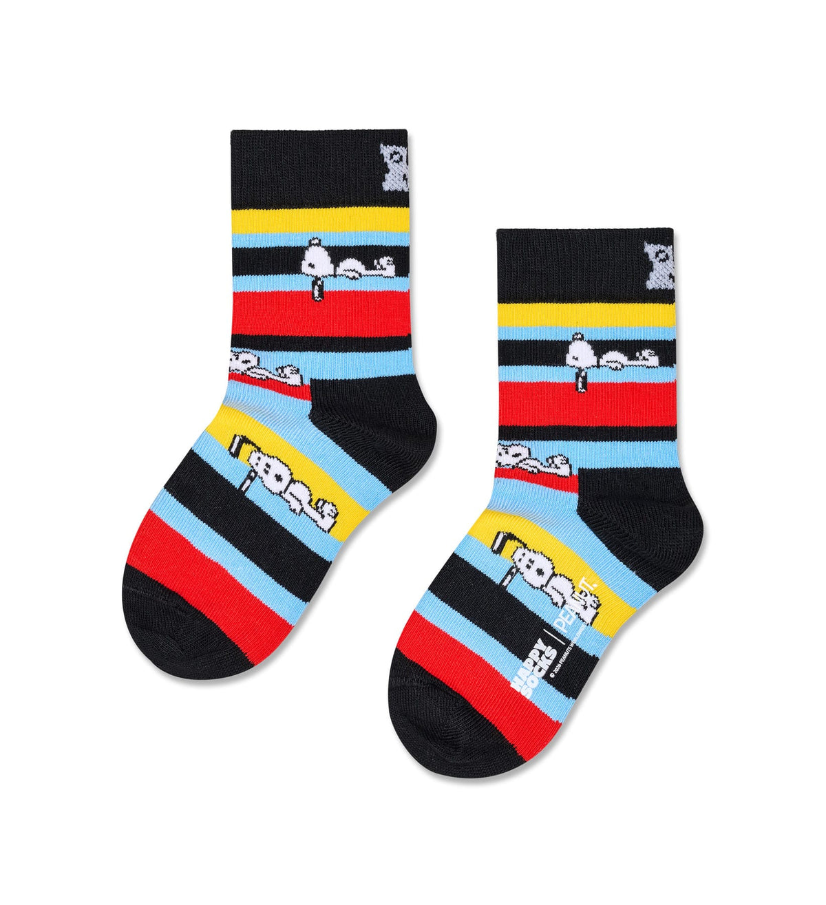 happy socks calze Kids Peanuts Snoopy Stripe Sock
