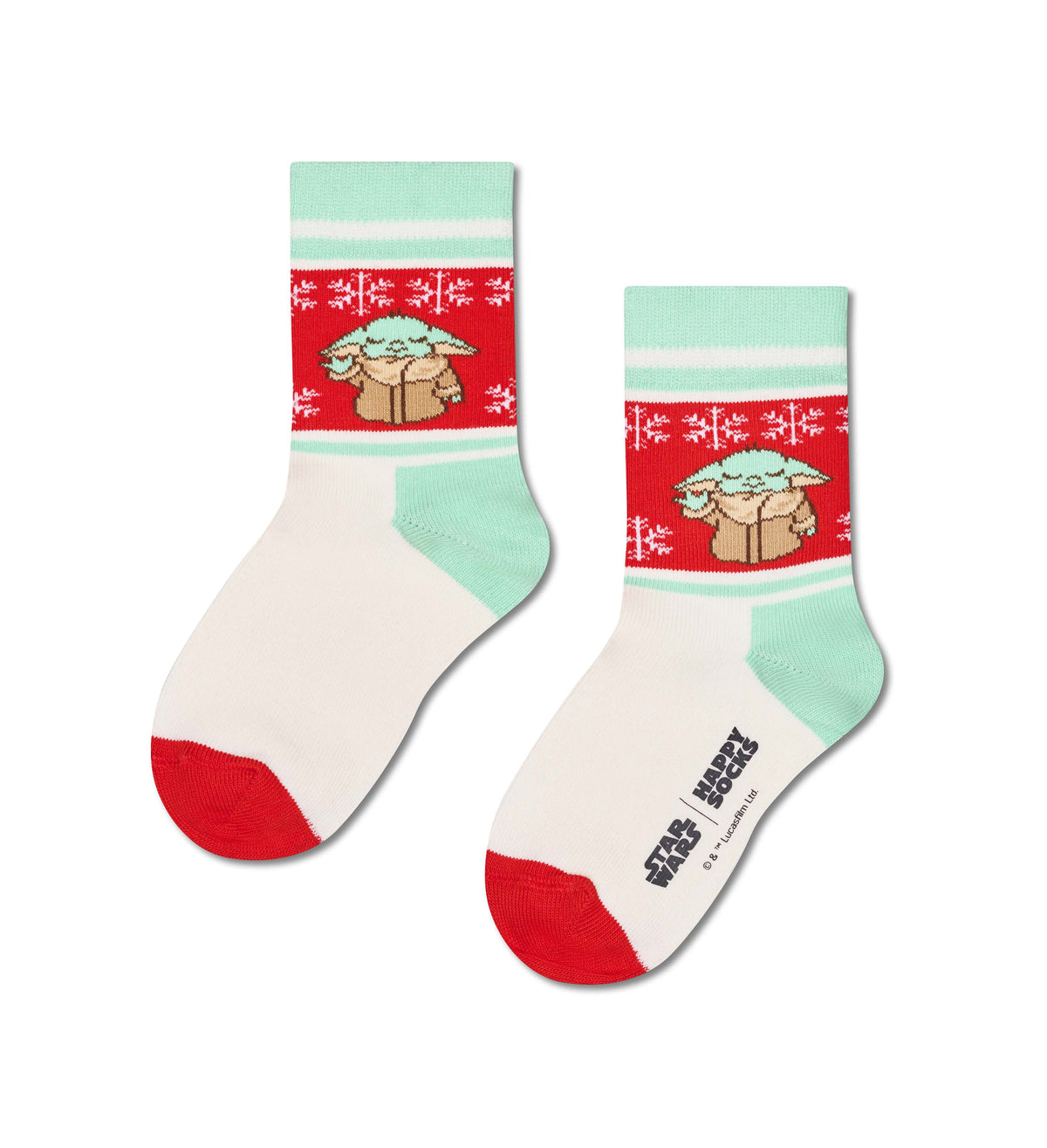 happy socks calze Kids Star Wars Grogu Snowflake Sock