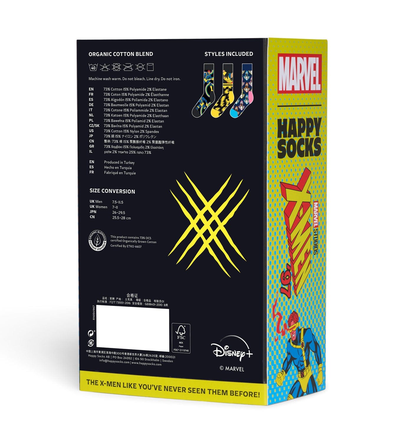 happy socks calze MARVEL™ 3-Pack Gift Set