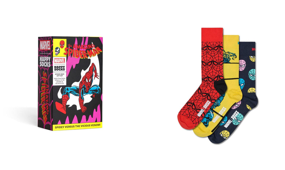 happy socks calze Marvel Spider Man 3 Pack Socks Gift Set