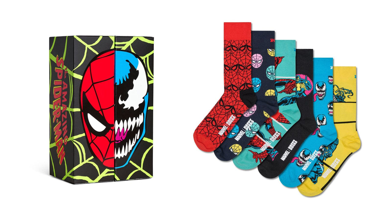 happy socks calze Marvel Spider Man 6 Pack Socks Gift Set