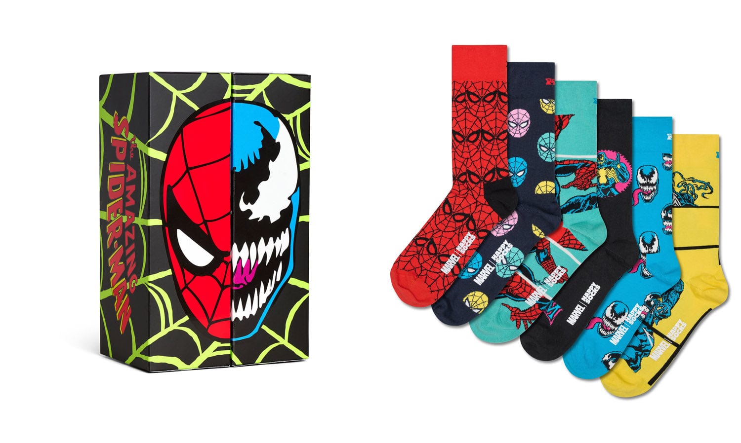 happy socks calze Marvel Spider Man 6 Pack Socks Gift Set