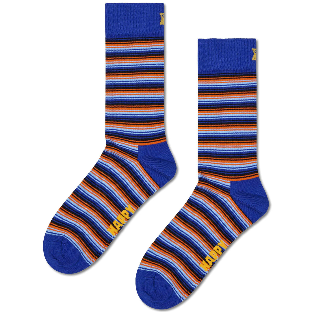 Happy Socks Stripe Low Sock Calzini, Blue-Pink-Green, 36-40 Unisex-Adulto