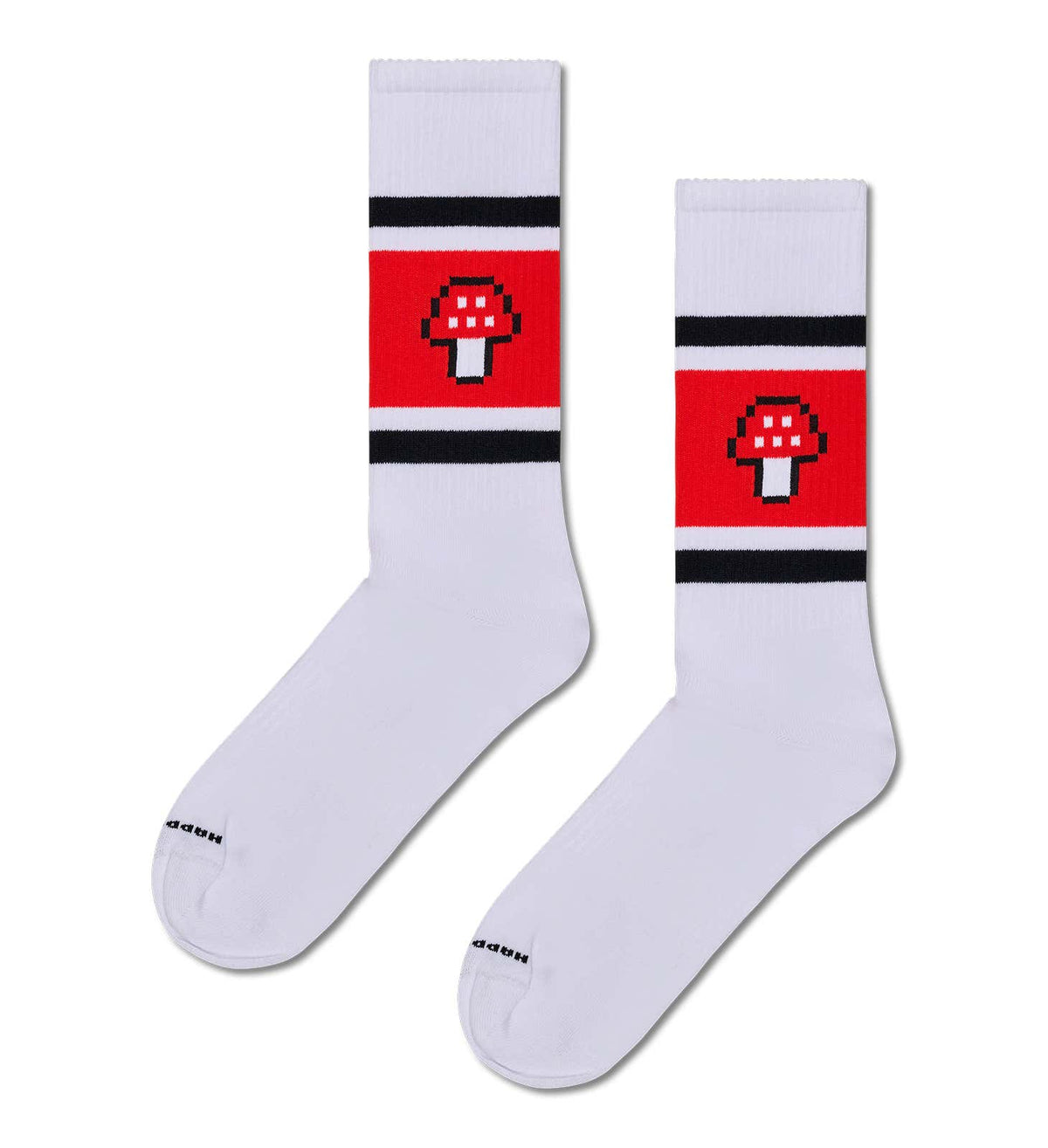 happy socks calze Mushroom Stripe Sneaker Sock