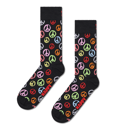 calze happy socks PEACE SOCK BLACK