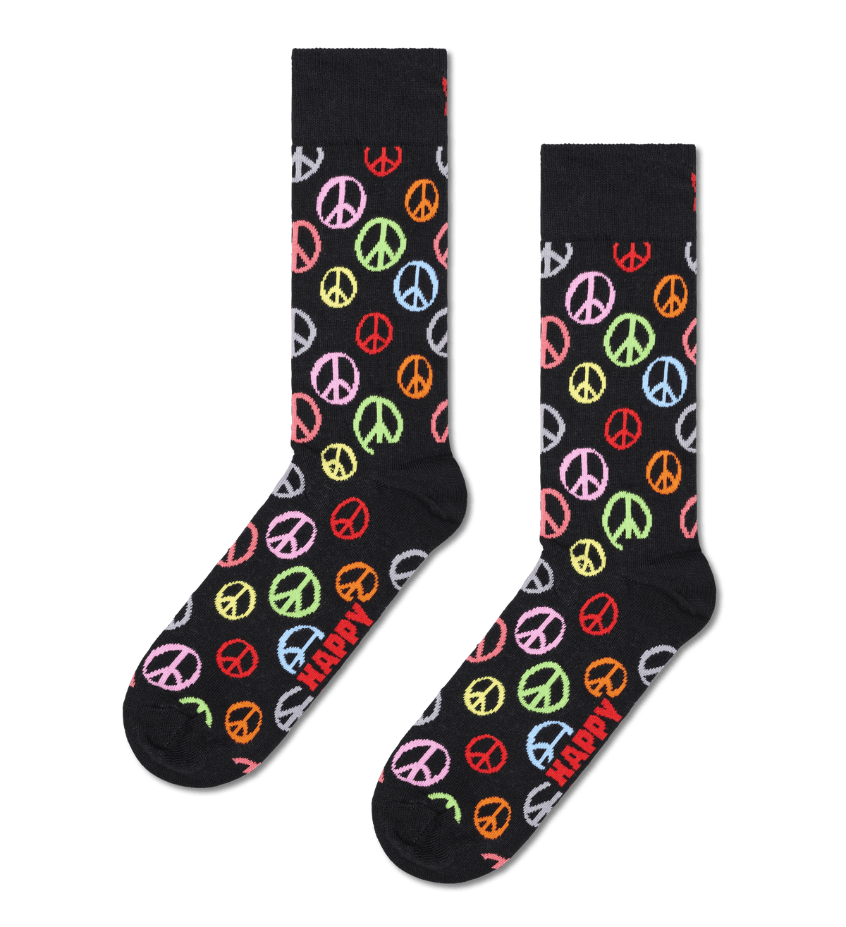 happy socks calze PEACE SOCK BLACK
