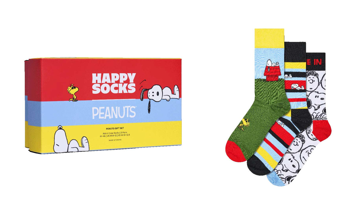 happy socks calze Peanuts 3 Pack Socks Gift Set