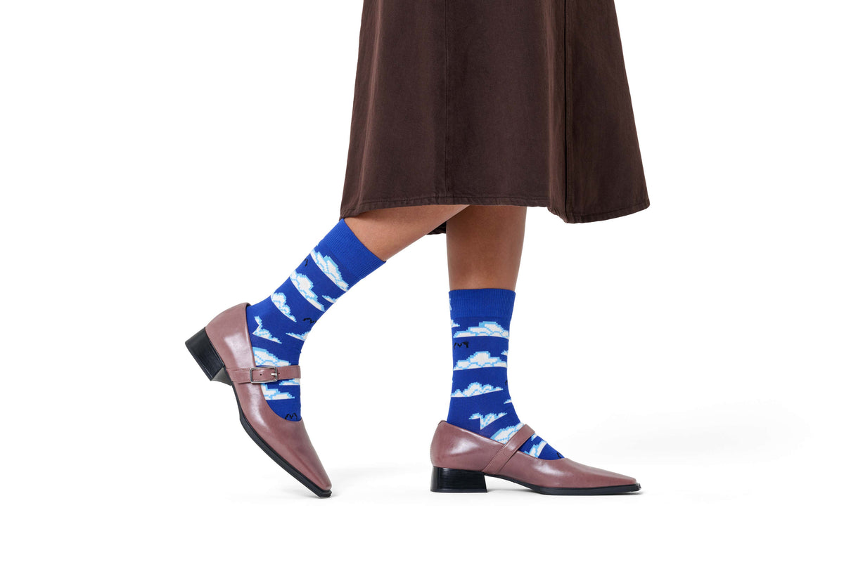 happy socks calze Pixelated Cloud Sock