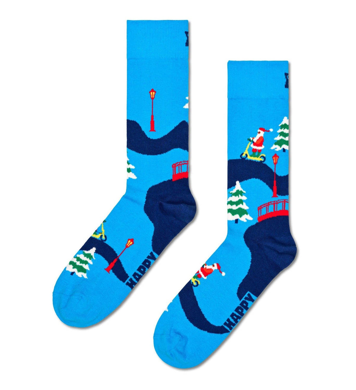 happy socks calze SANTA ON THE WAY TO WORK SOCK