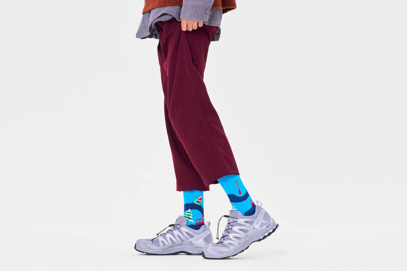 happy socks calze SANTA ON THE WAY TO WORK SOCK