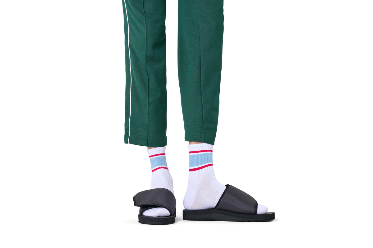 happy socks calze Simple Stripe 1 2 Crew Sneaker Sock
