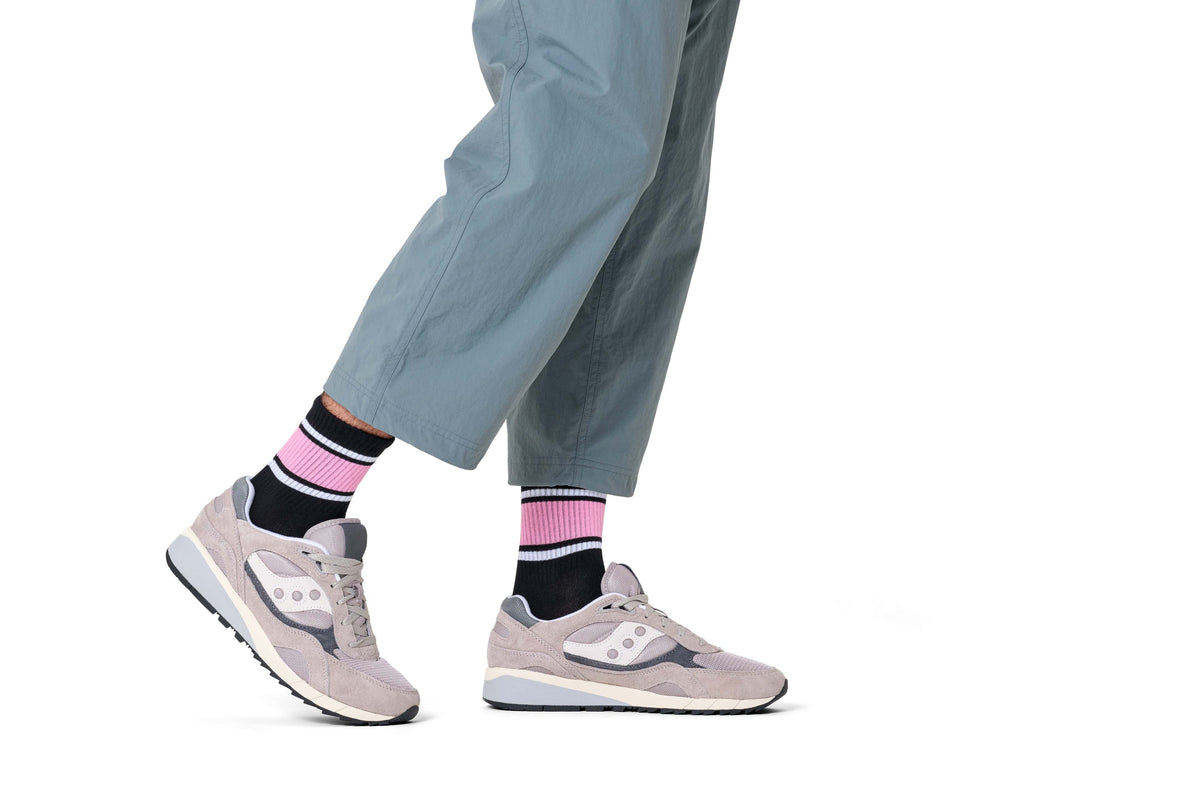 happy socks calze Simple Stripe 1 2 Crew Sneaker Sock