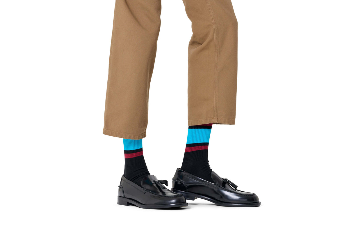 happy socks calze Simple Stripe Sneaker Sock