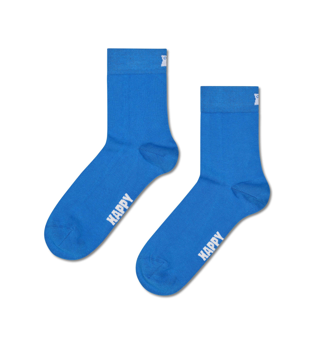 happy socks calze Solid 1 2 Crew Sock Blue