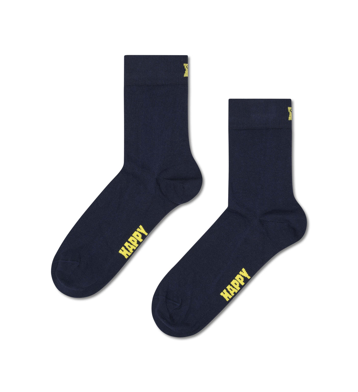 happy socks calze Solid 1 2 Crew Sock Navy