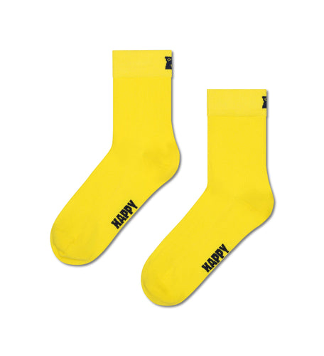 calze happy socks SOLID 1 2 CREW SOCK YELLOW