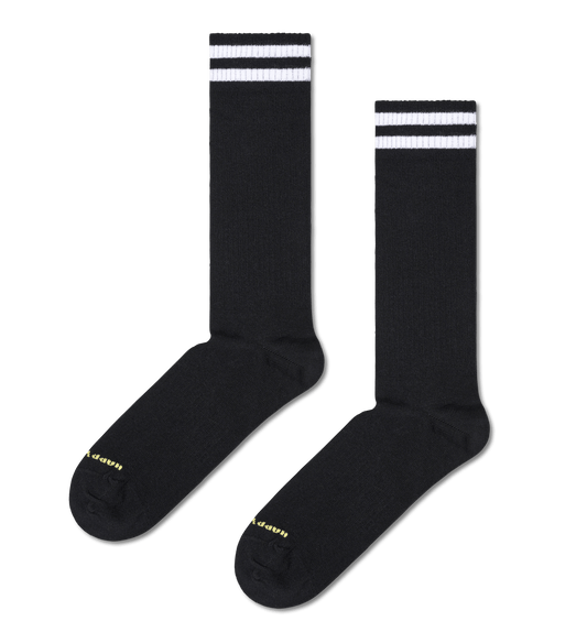 happy socks SOLID SNEAKER THIN CREW SOCK BLACK foto 1
