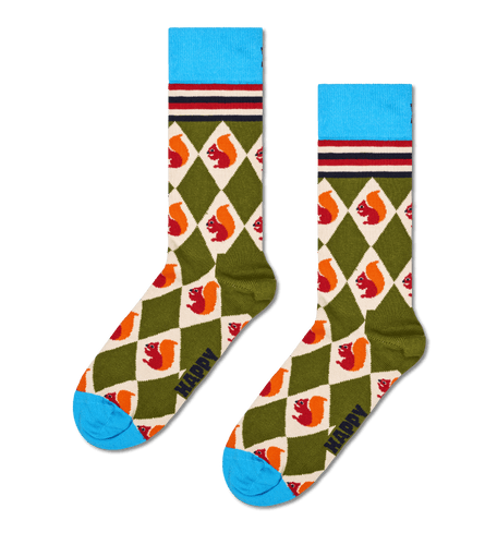 calze happy socks SQUIRREL ARGYLE SOCK