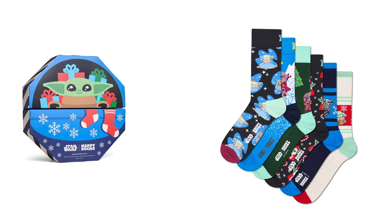 happy socks calze Star Wars 6 Pack Grogu S Holiday Gift Set