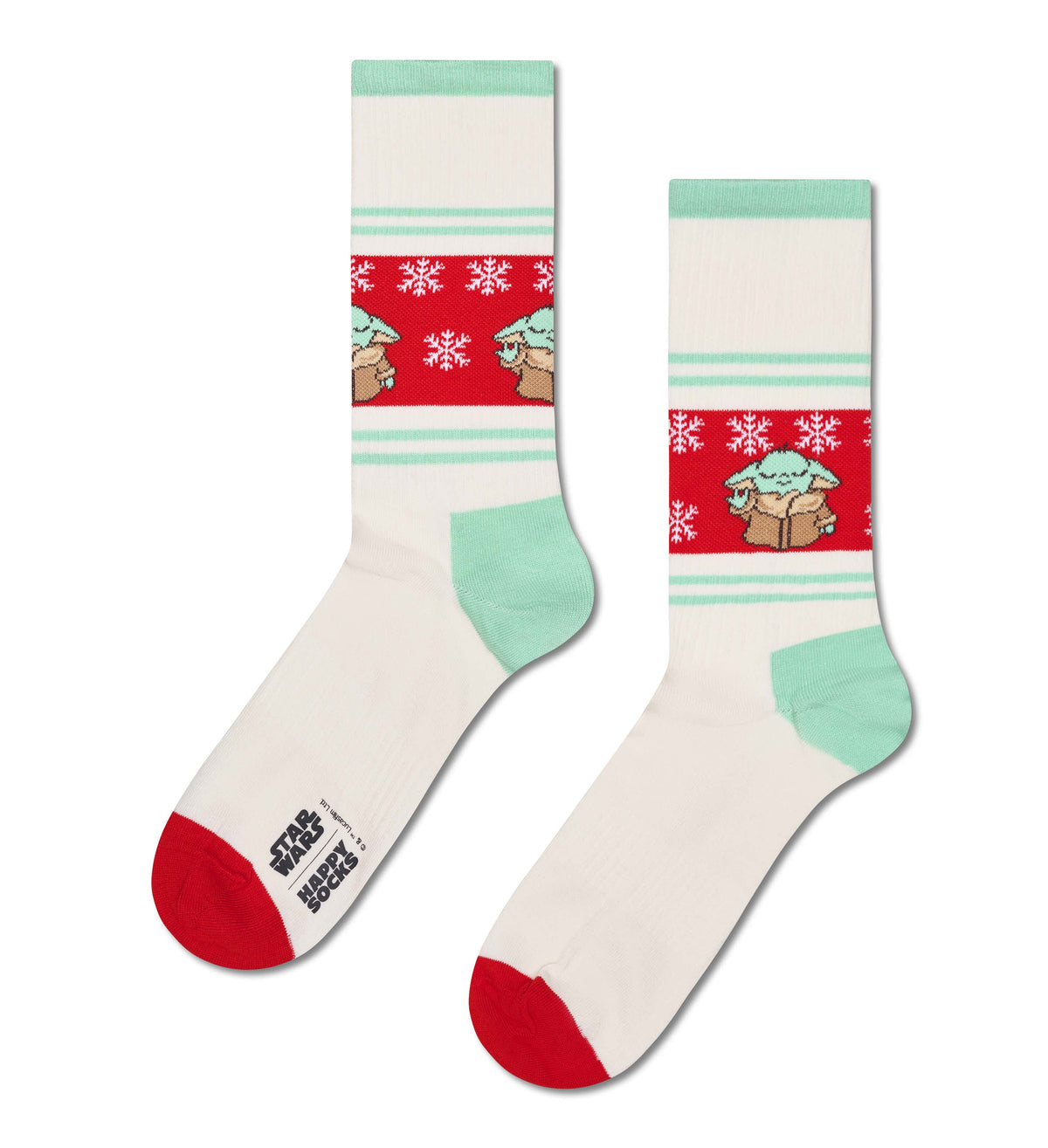 happy socks calze Star Wars Grogu Snowflake Sneaker Sock