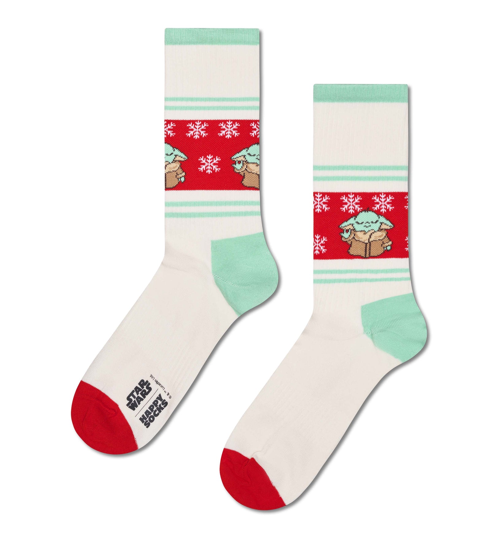 happy socks calze Star Wars Grogu Snowflake Sneaker Sock