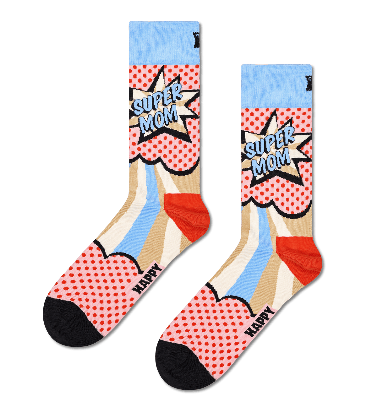 happy socks calze SUPER MOM SOCK LIGHT PINK