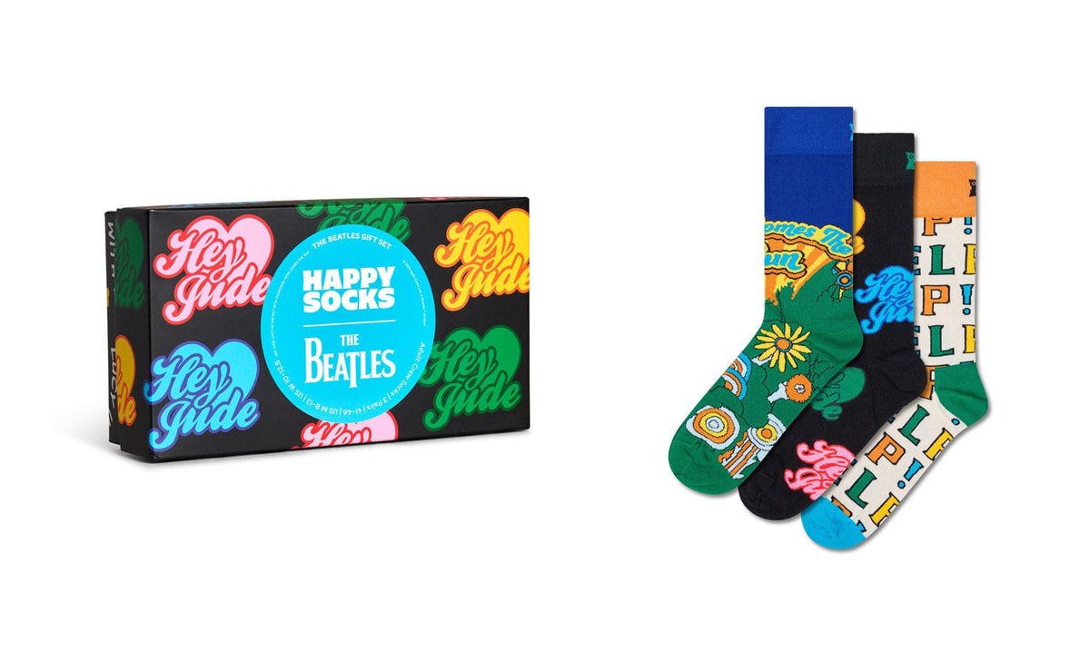 happy socks calze The Beatles 3 Pack Socks Gift Set