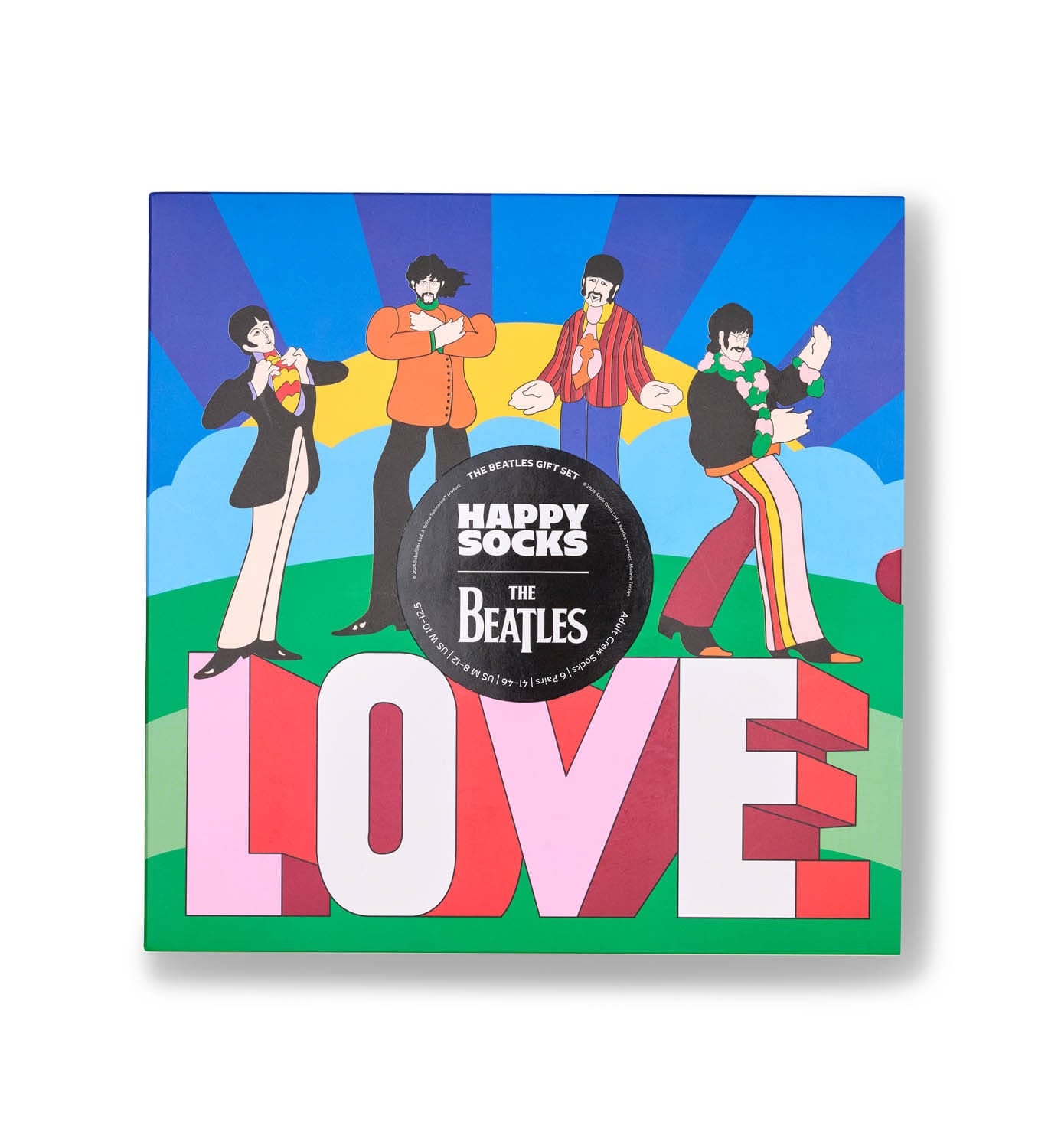 happy socks calze The Beatles 6 Pack Gift Set