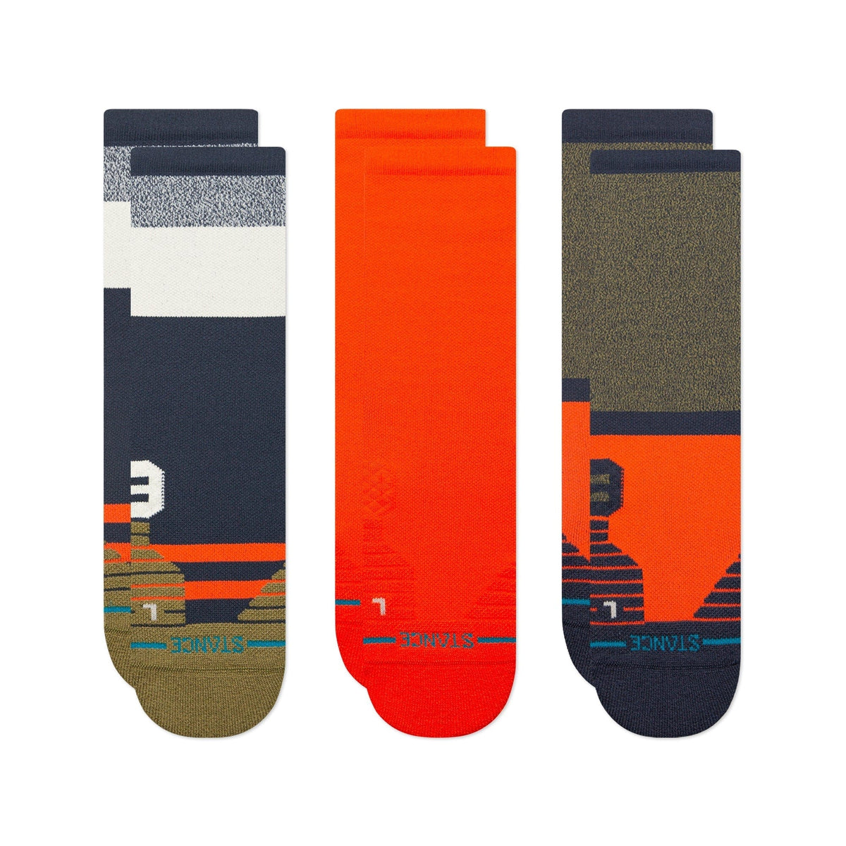 stance calze Route Mid Crew 3 Pack