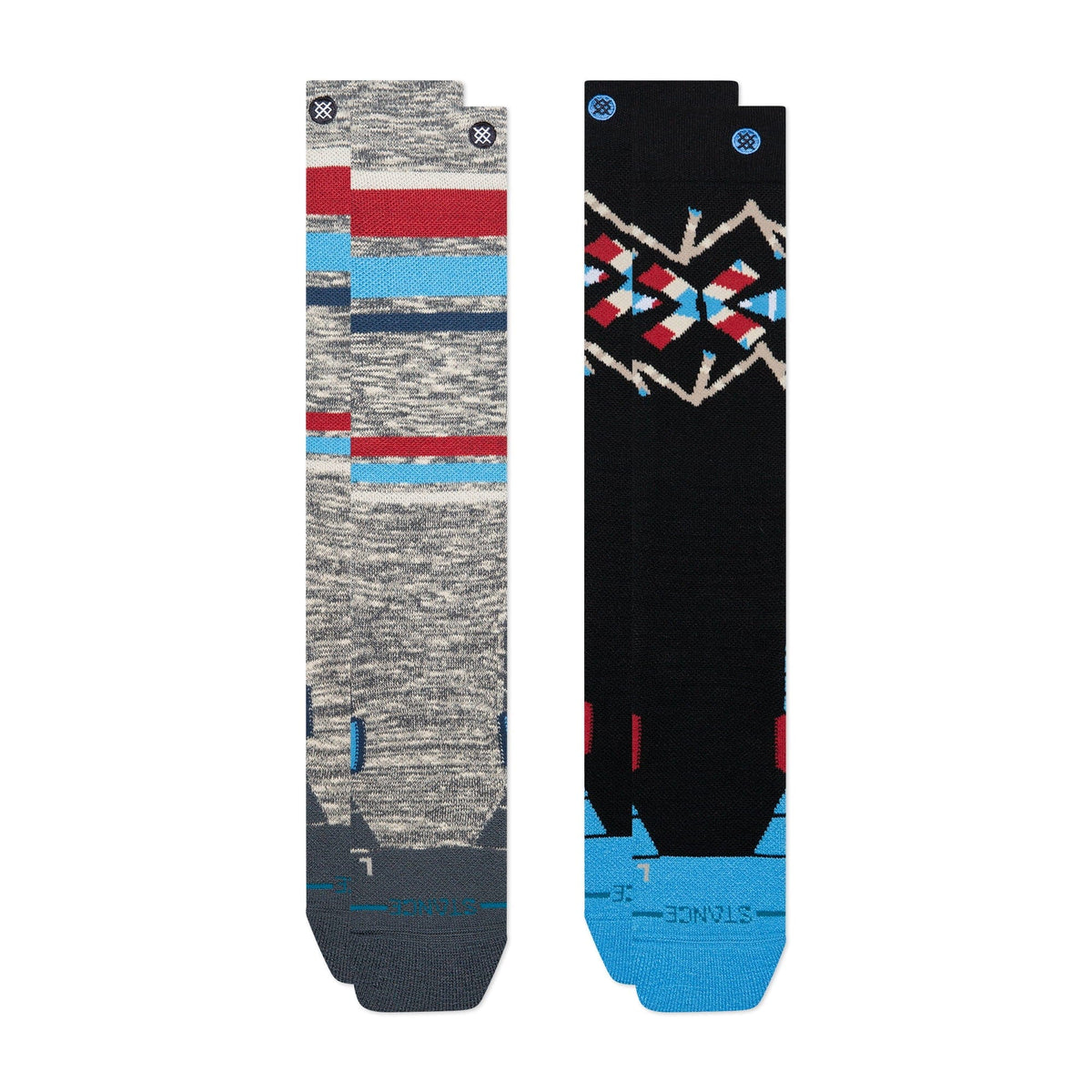 stance calze Stripe Up Mid Poly Snow 2 Pack