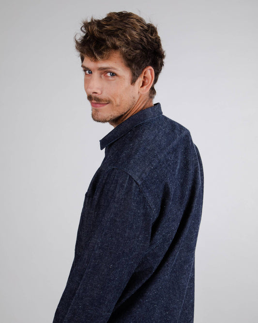 brava fabrics RECYCLED OVERSHIRT - DENIM foto 7