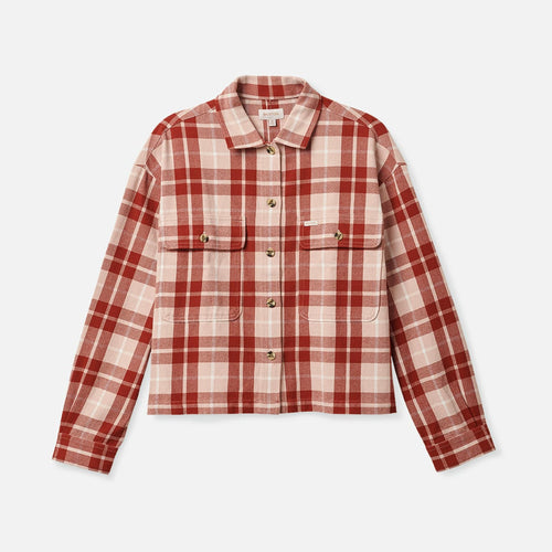 camicie brixton BOWERY W L/S FLANNEL - ROSE DUST