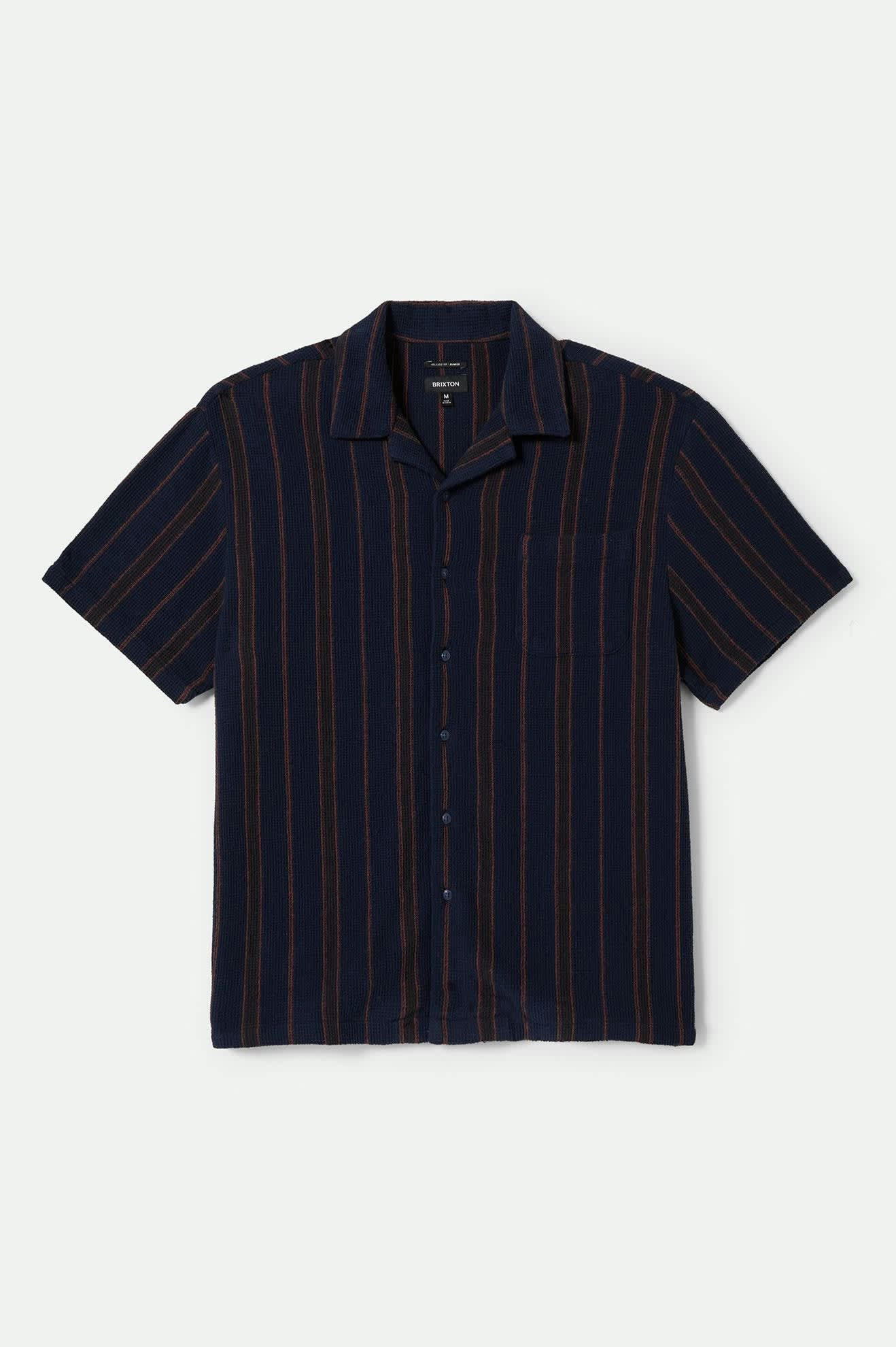 brixton camicie Bunker Waffle Stripe S S Wvn