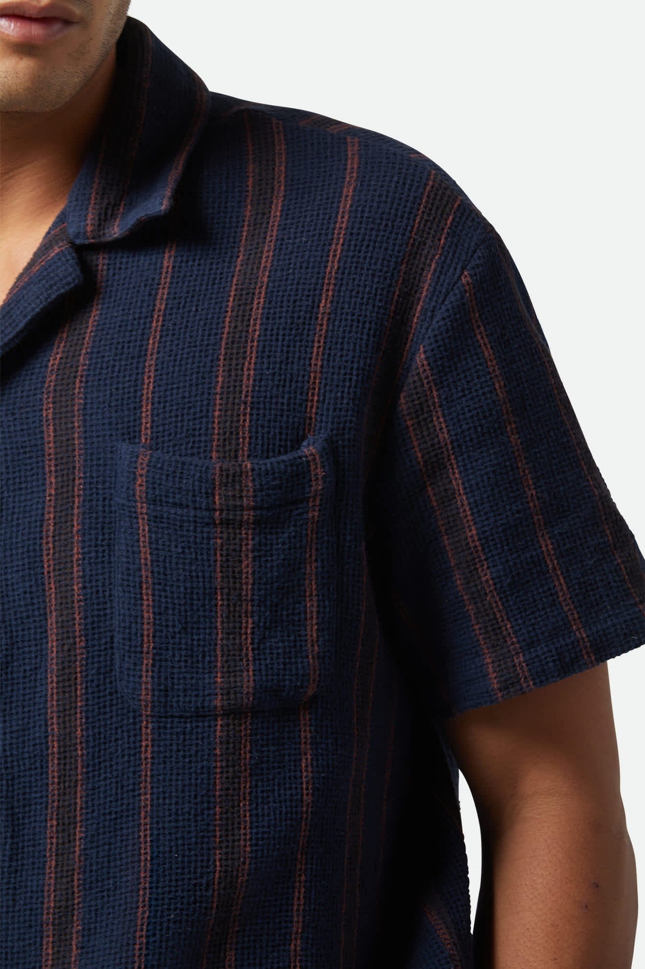 brixton camicie Bunker Waffle Stripe S S Wvn