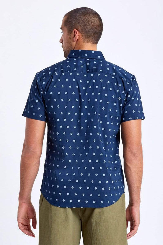 brixton Charter Print S/S Wvn Navy/Blue Fog foto 4