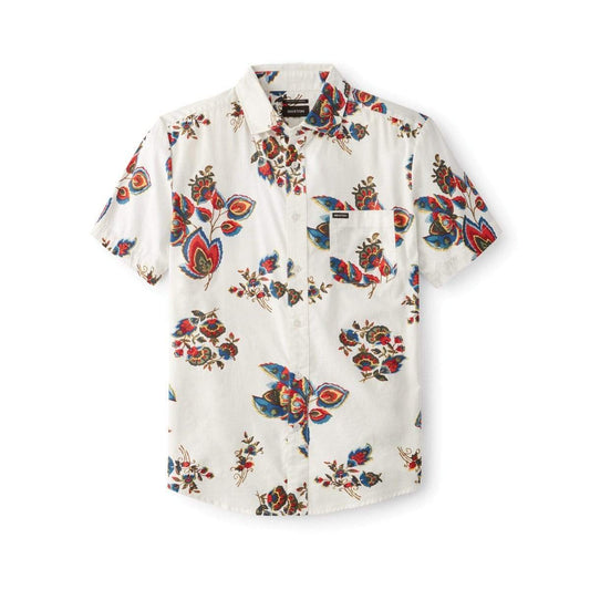 brixton Charter Print S/S Wvn Off White/Red foto 5