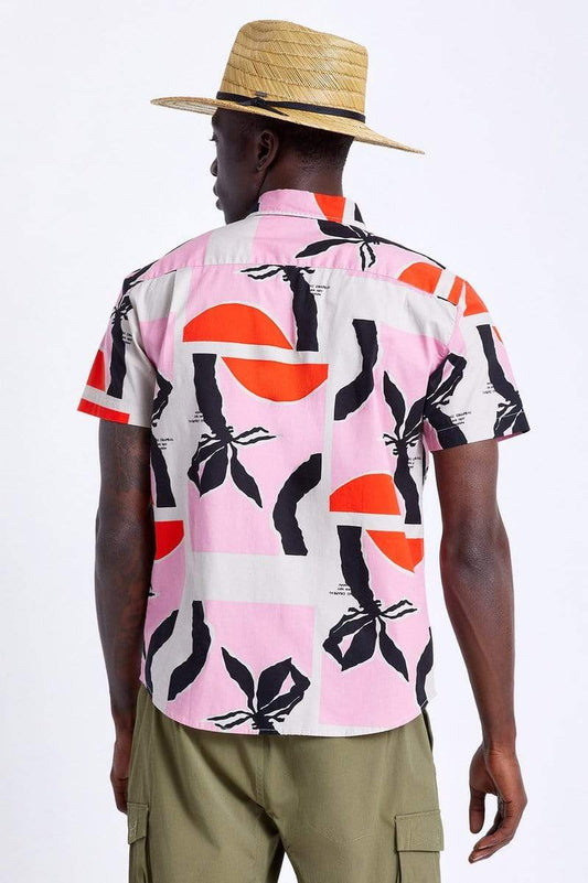 brixton Charter Print S/S Wvn Pink/Red foto 3