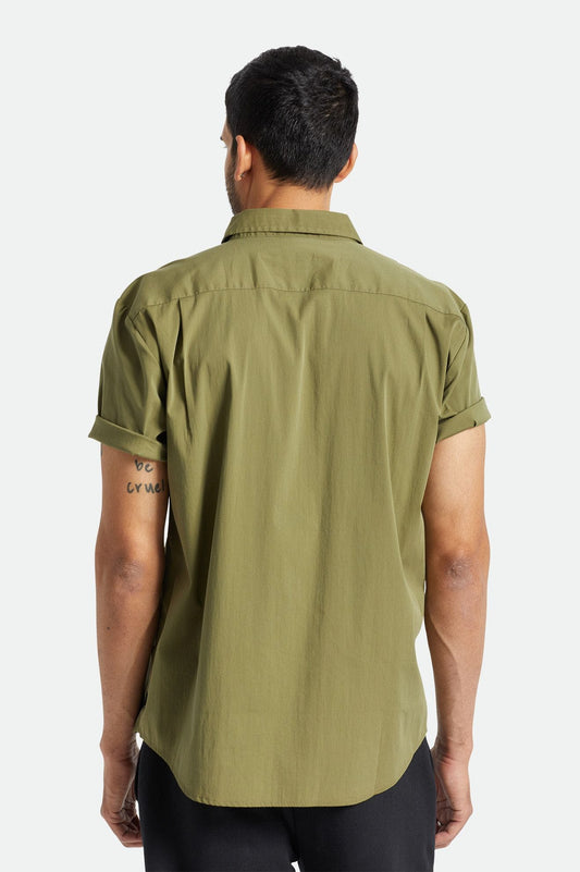 brixton CHARTER X S/S WVN - MILITARY OLIVE foto 3