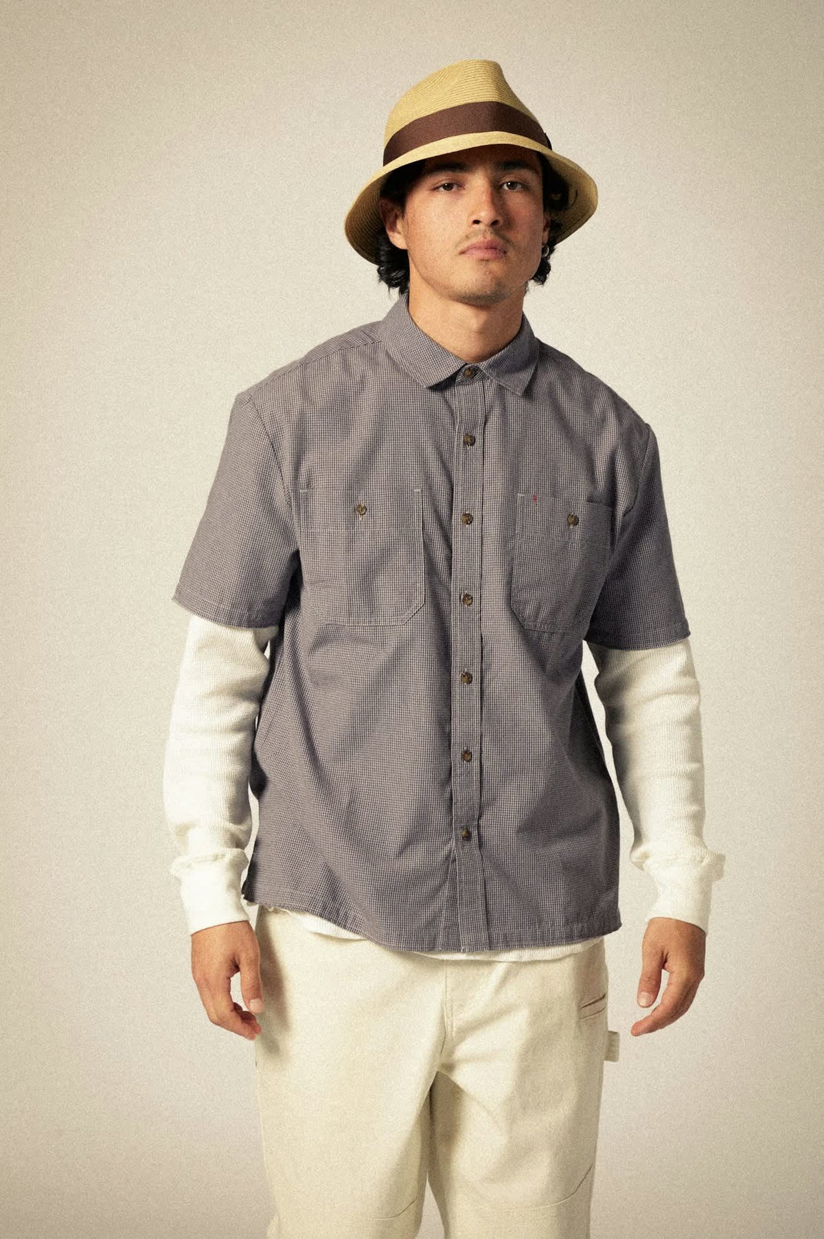 brixton camicie Cru Micro Plaid S S Wvn